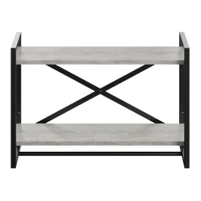 полка навесная gutta 470х690х250 (2 яруса) каркас чёрный, настил патина