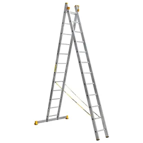лестница профессиональная двухсекционная алюминиевая 2х12 арт. 9212