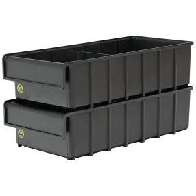 ящик пластиковый практик esd 400x185x100 антистатический