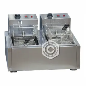 плита электрическая для фритюра 2 секционная, 600х490х390