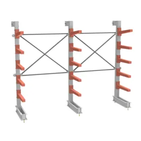 стеллаж консольный односторонний ст-062 (5 ярусов) с дополнительной секцией