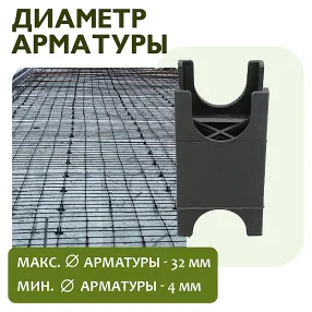 фиксатор арматуры опора 60/70/80, упаковка 200 шт